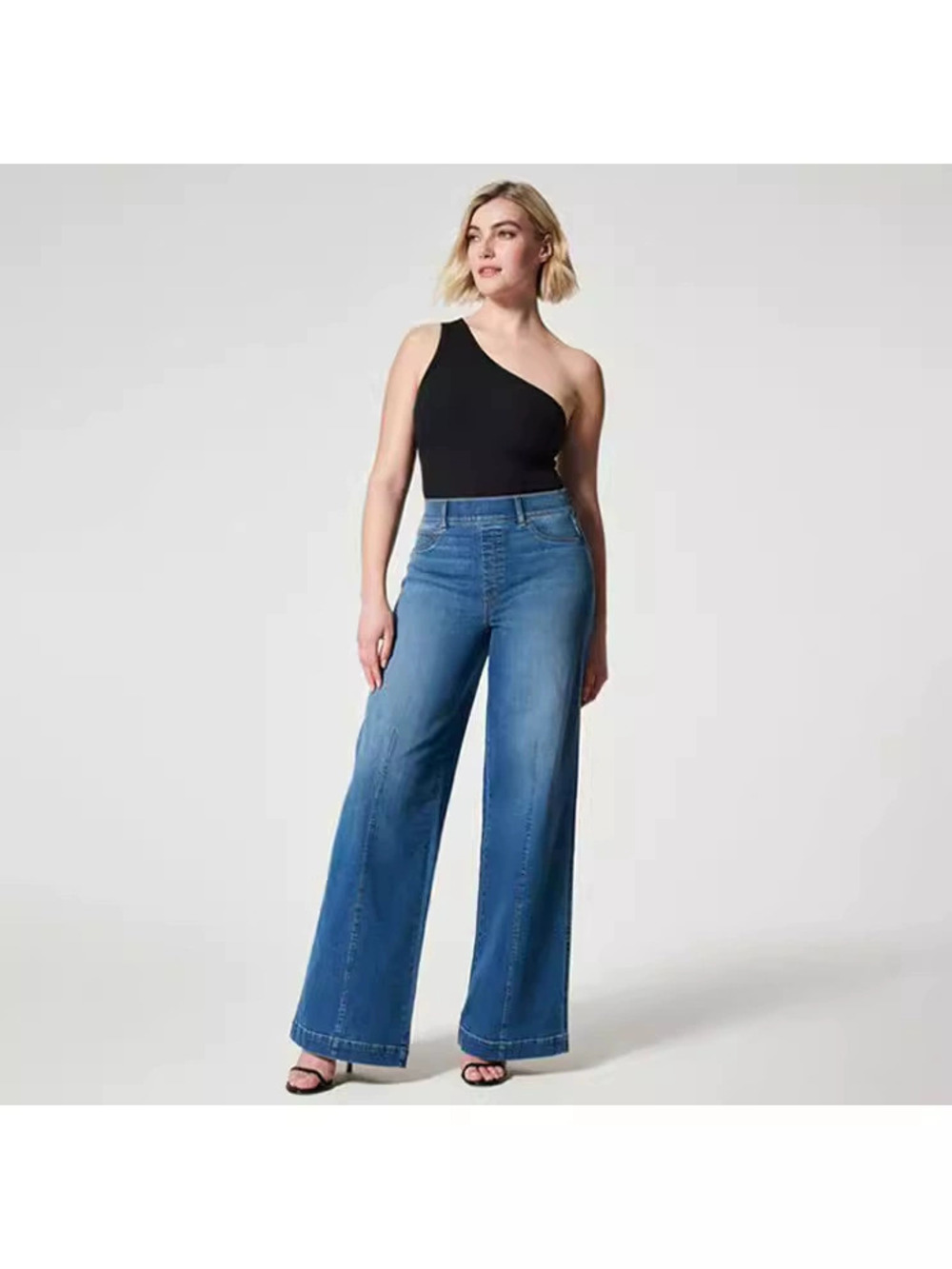ZARA Fashionable Stretch Loose Long Denim Jeans for Women